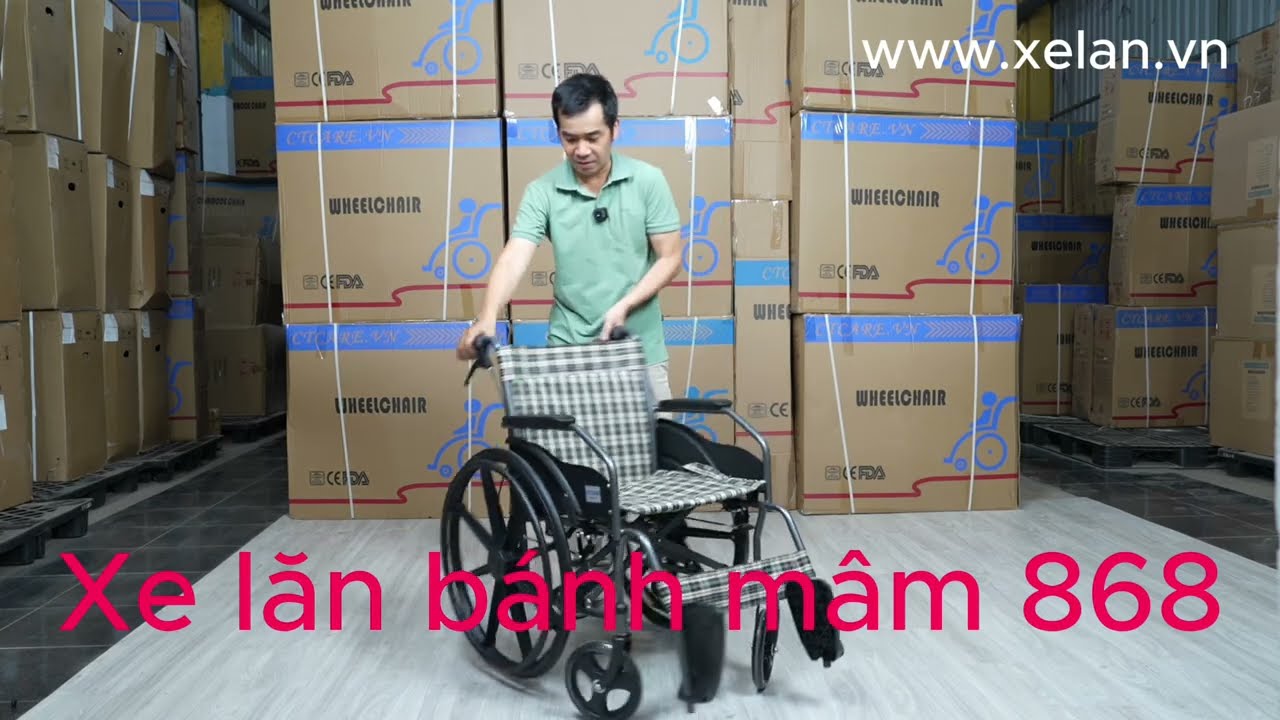 Xe lăn giá rẽ bánh mâm Ctcare 868
